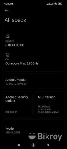 Xiaomi Poco X3 Pro 8gb ram rom 256 gb (Used)