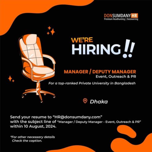 Manager/Deputy Manager BD Job