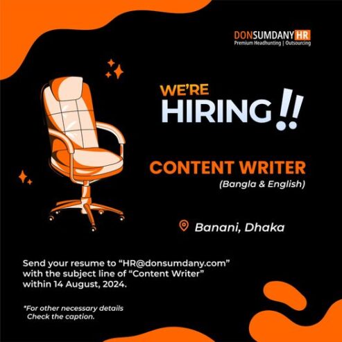 Content Writer Job at Banani