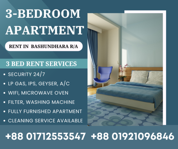 Bedroom Apartment for Rent in Bashundhara