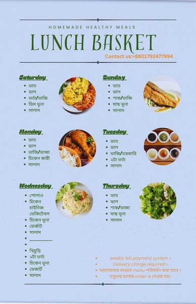 Homemade Lunch items