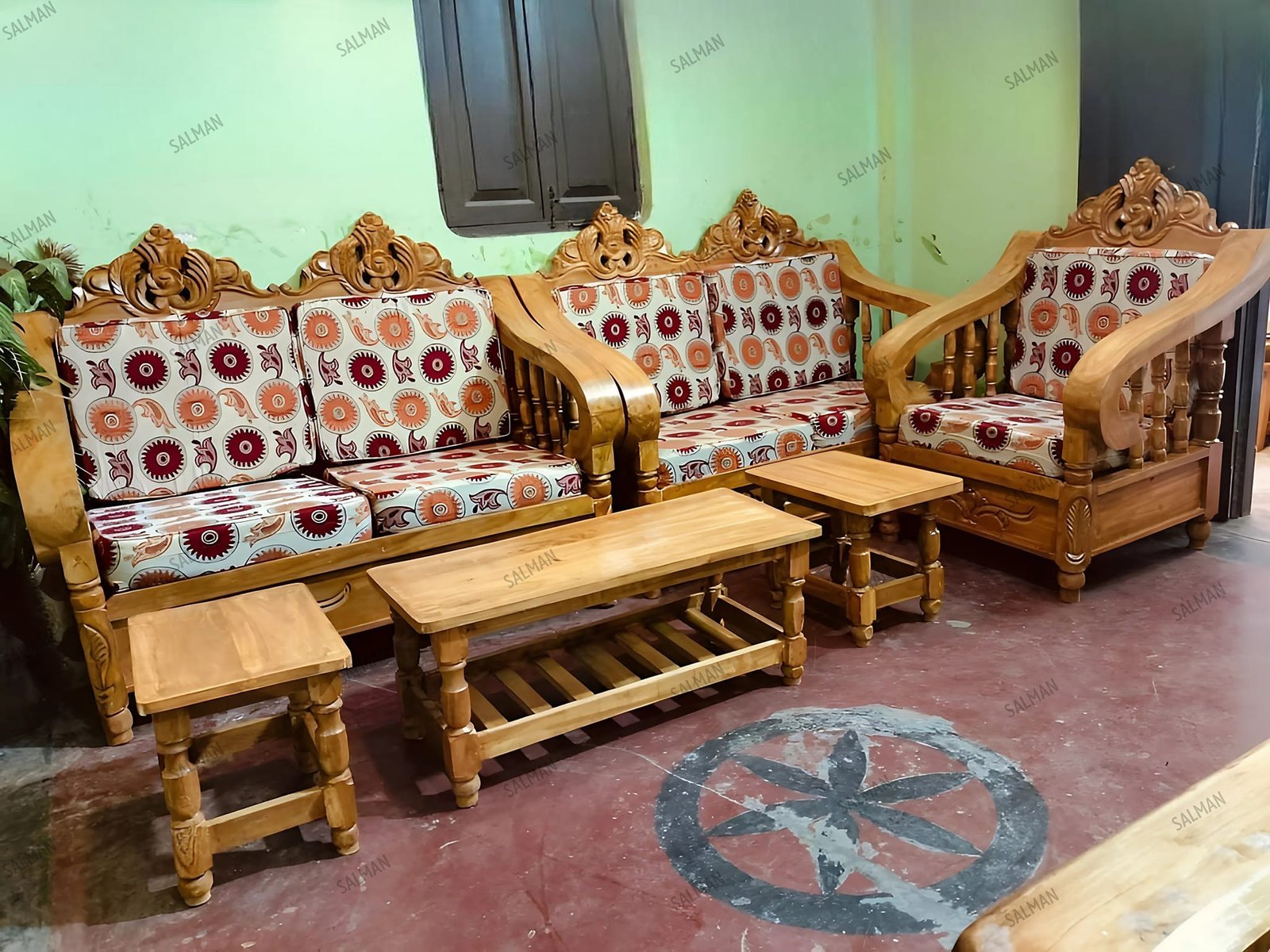 Earleaf Wood Sofa For Sale in Dhaka
