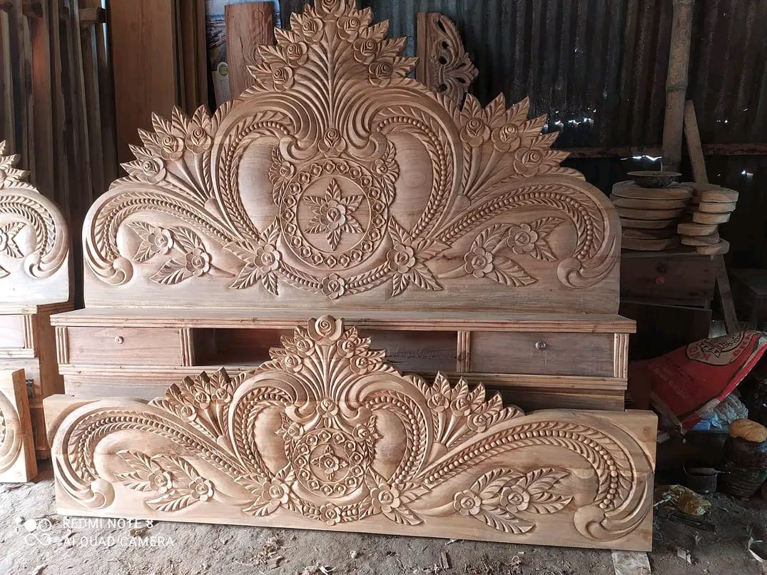 Unpaired Wooden Bed For Sale