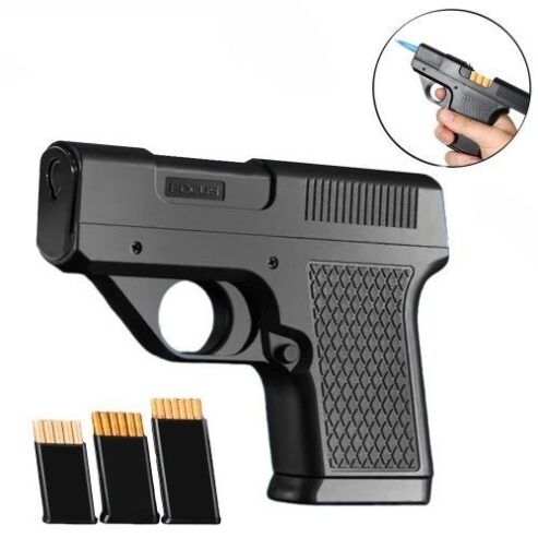 Pistol Lighter With Cigarette Case