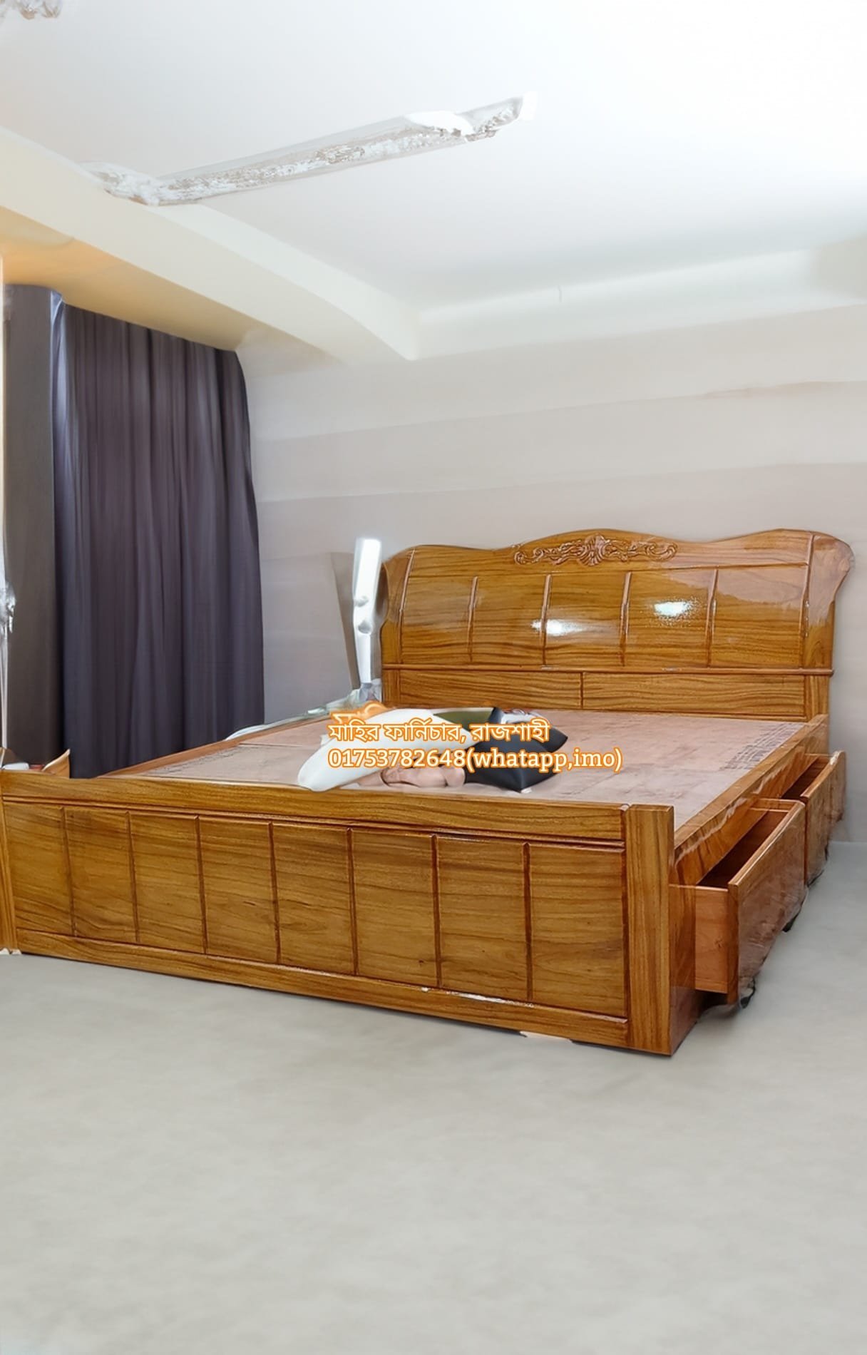 Unpaired Wooden Bed For Sale in Rajshahi