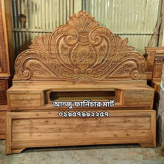 Earleaf acacia Wood Bed For Sale in Sherpur