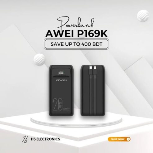 AWEI P169K (20000mAh) DUAL OUTPUT POWERBANK