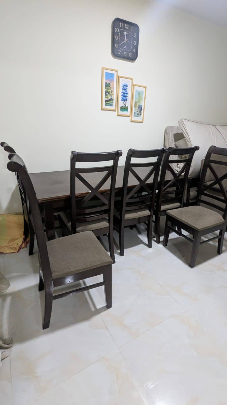 Teak Wood Dining Table Set For Sale in Dhaka Tejgaon