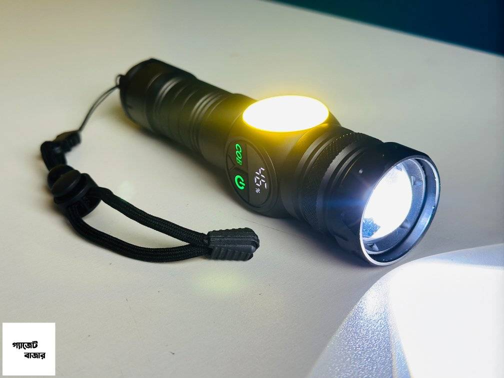 GearUP K60 Rechargeable Flashlight 10W COB + LED Torchlight 