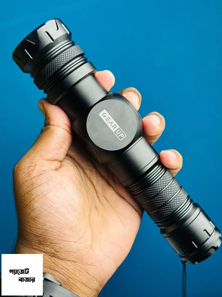 GearUP K60 Rechargeable Flashlight 10W COB + LED Torchlight 