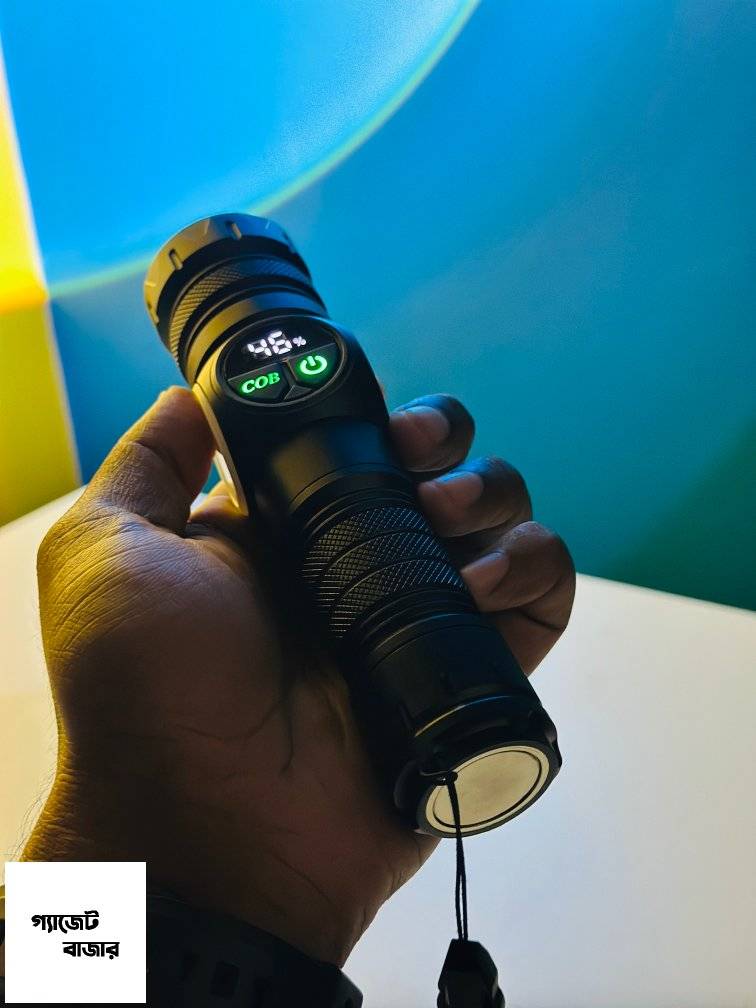 GearUP K60 Rechargeable Flashlight 10W COB + LED Torchlight 