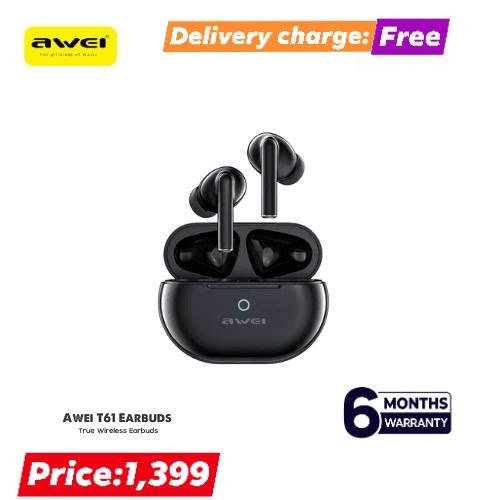 Awei T61 Wireless Bluetooth ENC Earbuds