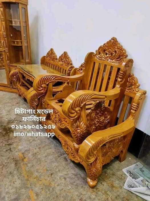 Teak Wood Sofa For Sale in Chittagong Bakalia