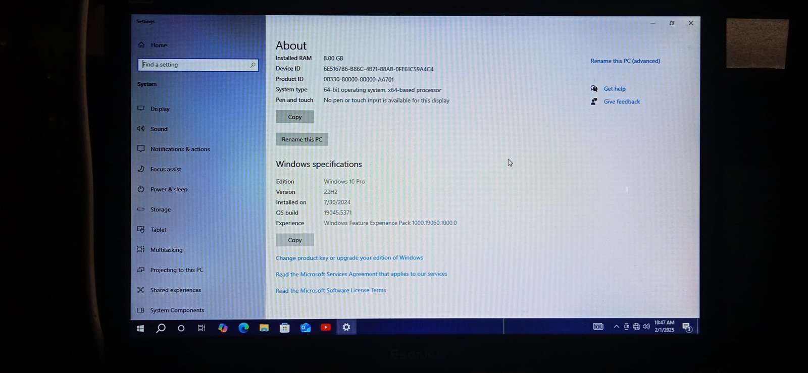 Full Setup PC Intel Dual Core + 8GB Ram SSD 256 With Monitor
