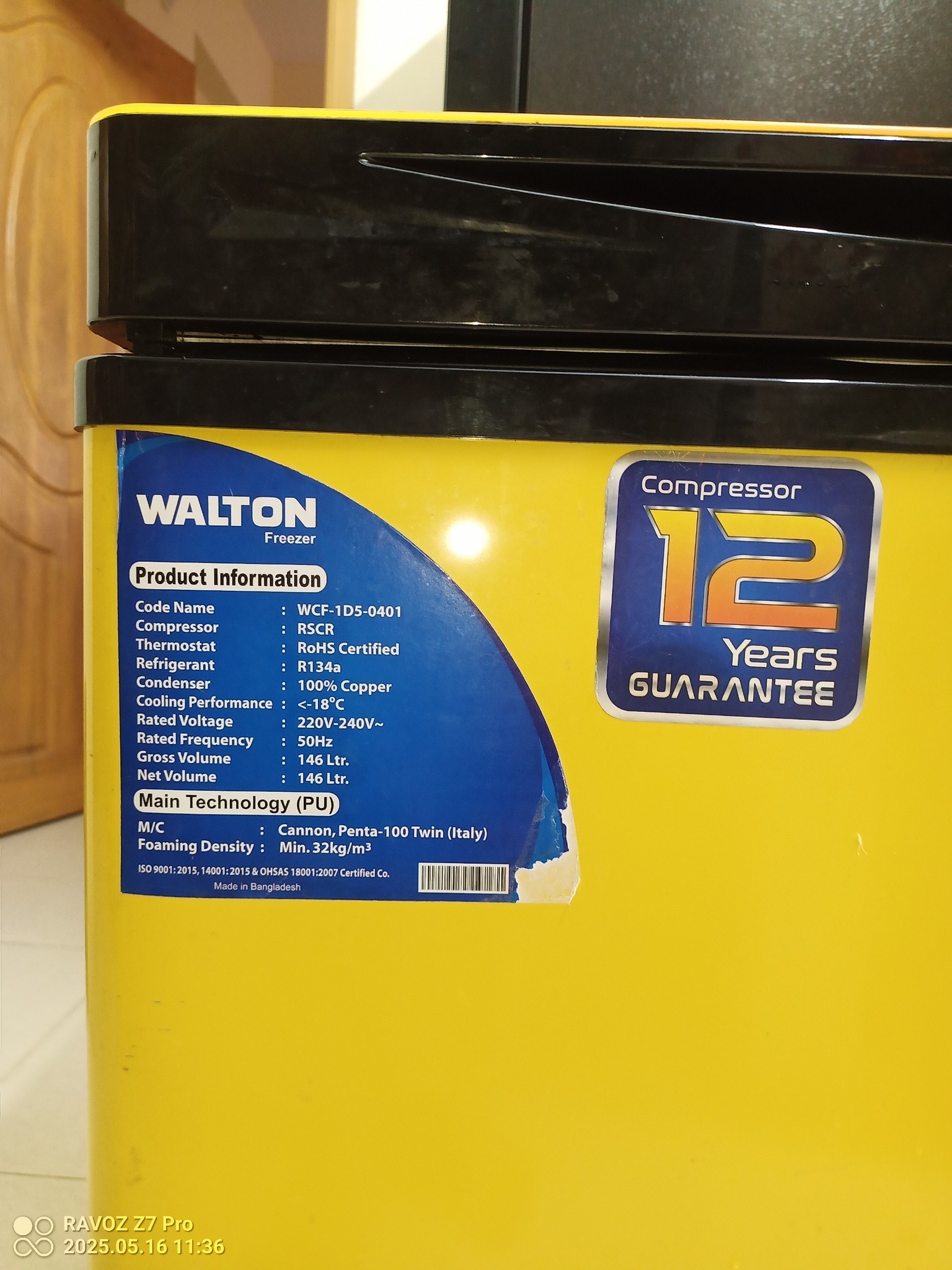 Walton WCF-1D5-0401 Deep Fridge For Sale in Chittagong