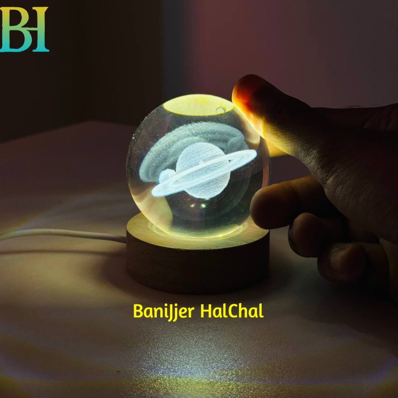 Crystal Galaxy Moon Ball