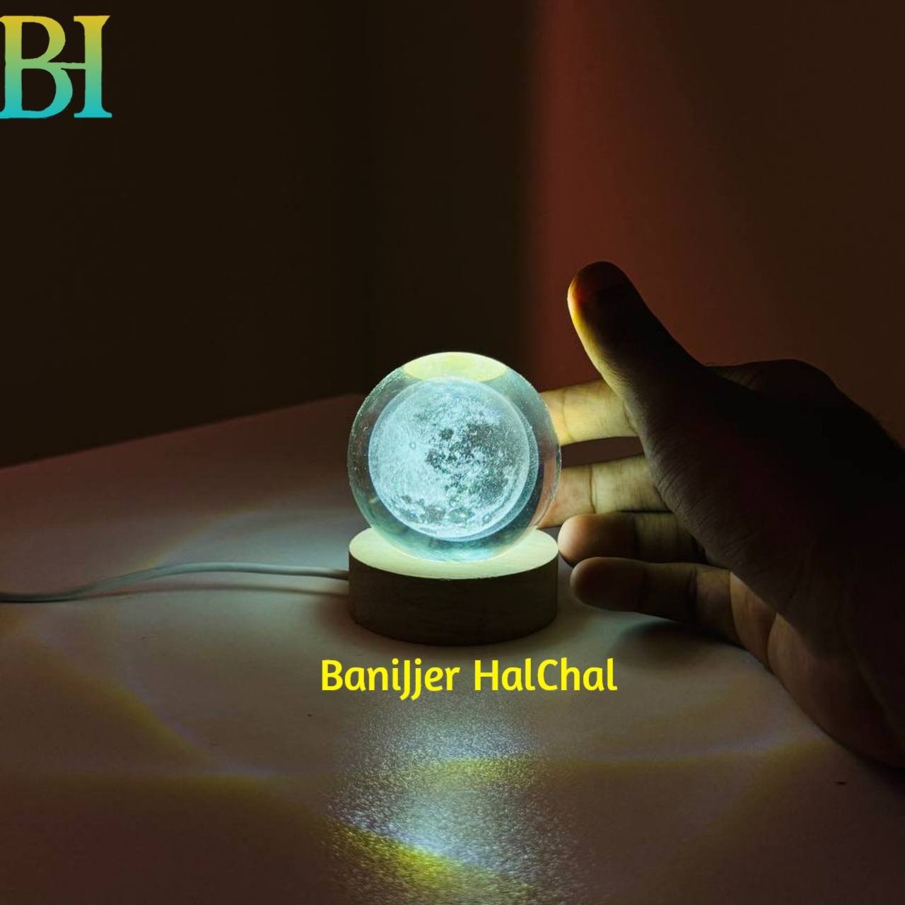 Crystal Galaxy Moon Ball