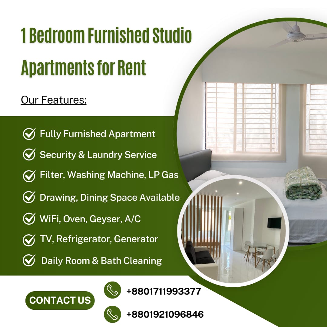 Rent 1 Room Studio Apartment in Bashundhara R/A
