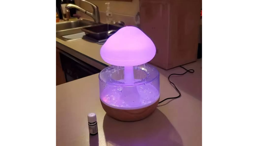 Rechargeable Rain Cloud Humidifier Mushroom Lamp
