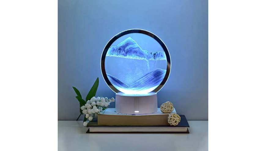 3D Colorful Moving Sand Painting Sandscape LED Table Lamp