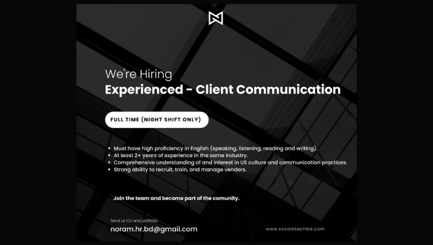 Client Communication Job at Banasree