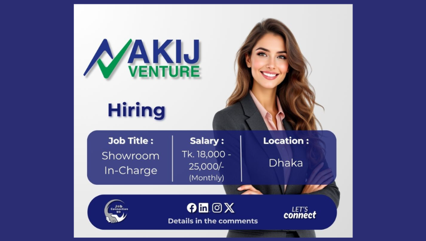 Showroom In-Charge Job in Dhaka
