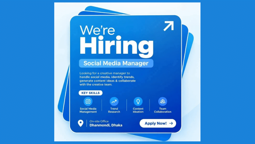 Social Media Manager Job in Dhaka